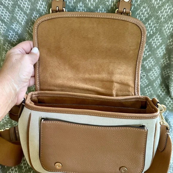 Coach Tan and Cream Crossbody Bag - Picture 6 of 13